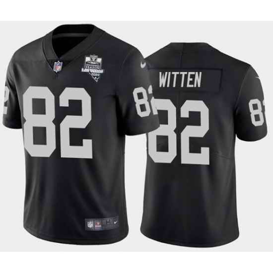 Men's Oakland Raiders Black #82 Jason Witten 2020 Inaugural Season Vapor Limited Stitched NFL Jersey